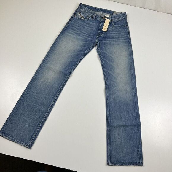 Diesel Larkee Jeans Regular Straight Mens 27x32 Light Blue Wash 0RZ49 MSRP $198 - Picture 2 of 12
